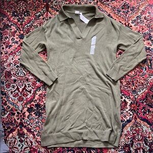 Olive Green Sweater Dress